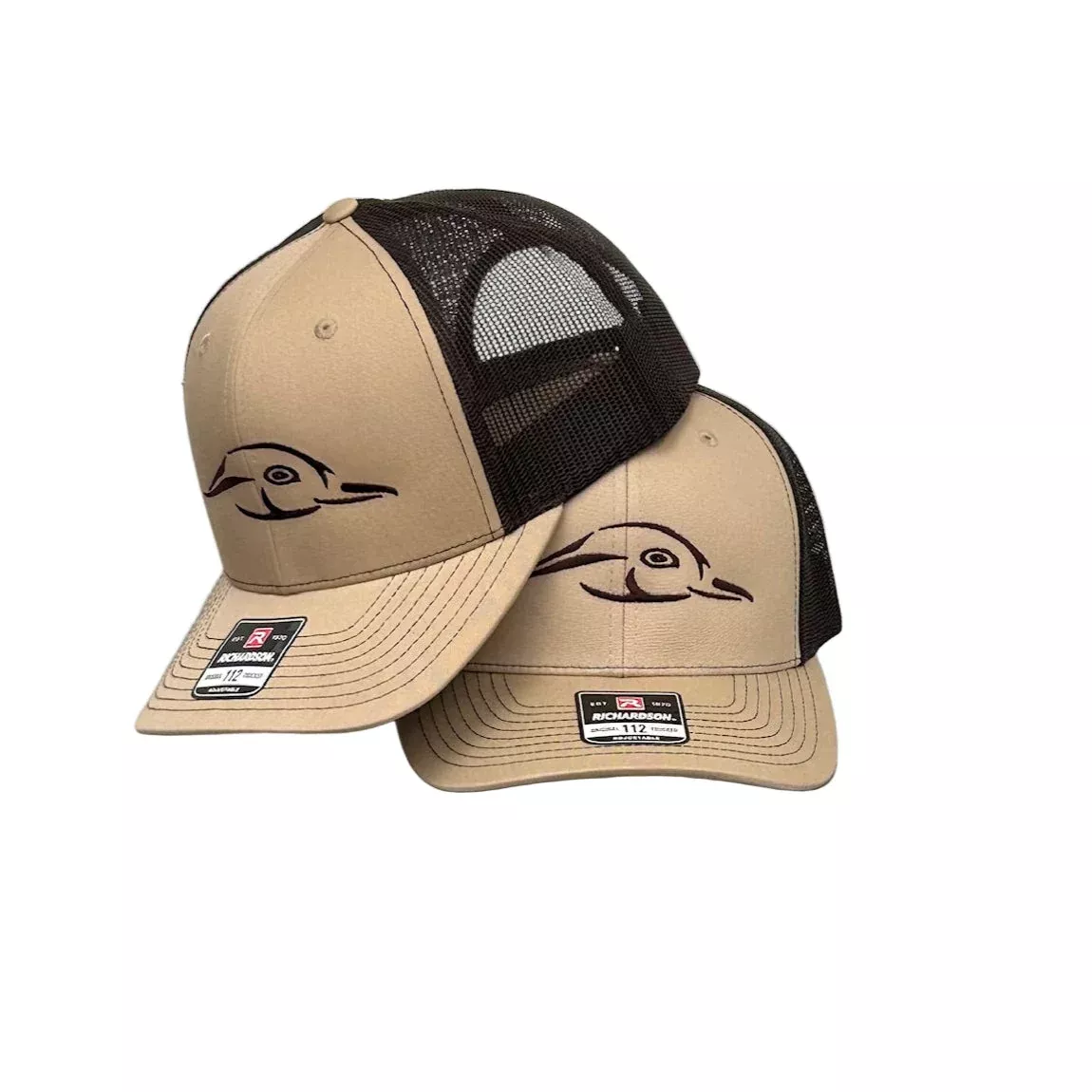 112 Khaki / Coffee Duck Logo Trucker
