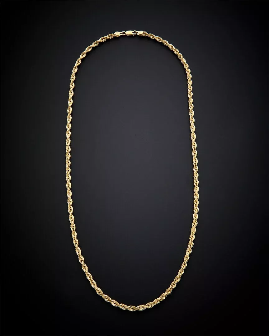 14K Italian Gold Rope Chain Necklace