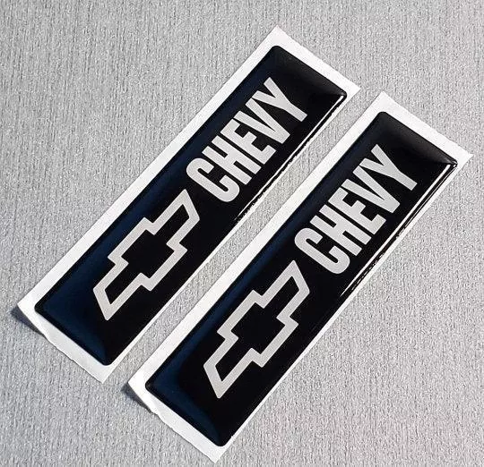 2x Domed Bowtie Emblem Inserts for Weathertech Floor Mats - Fits Chevy / Chevrolet