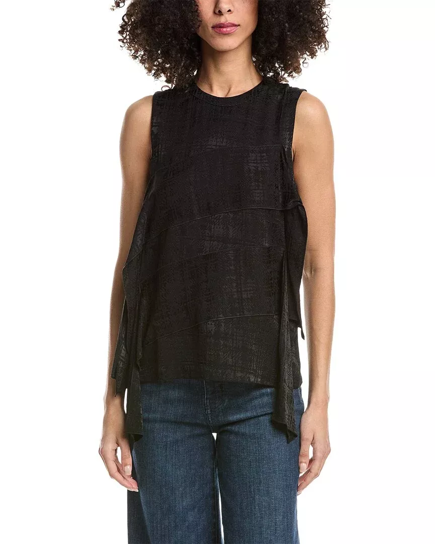 3.1 Phillip Lim Fluid Plaid Sleeveless Top