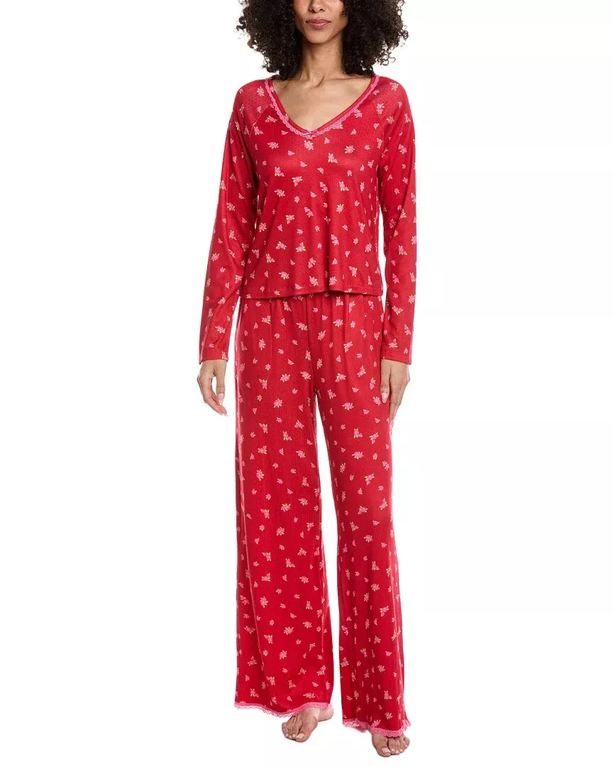40 Winks 2Pc Top & Long Pajama Pant Set