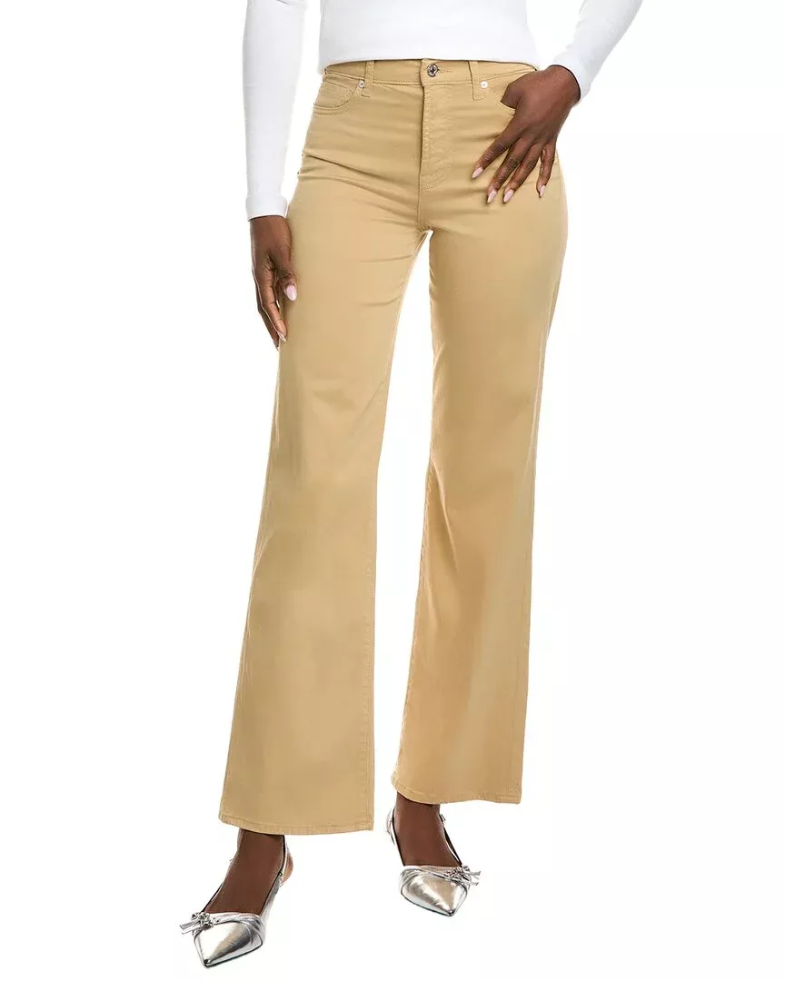 7 For All Mankind Alexa Sateen Beige Bootcut Jean