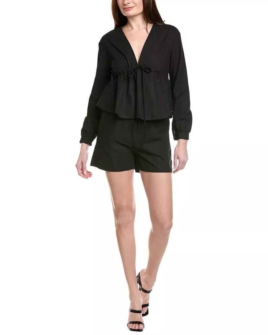 70/21 2Pc Long Sleeve Top & Short Set