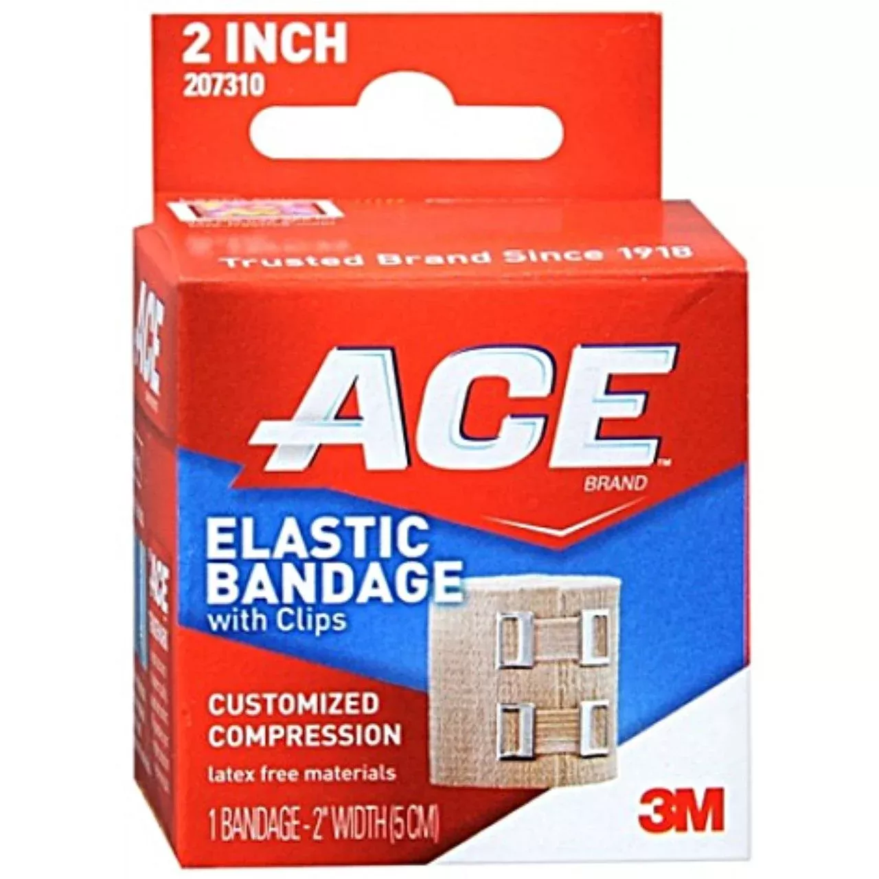 ACE Elastic Bandage, With Clips, 2 Inch