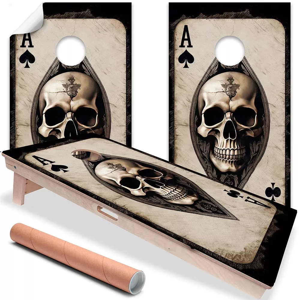 Ace of Skulls - Cornhole Board Wrap - Set of 2