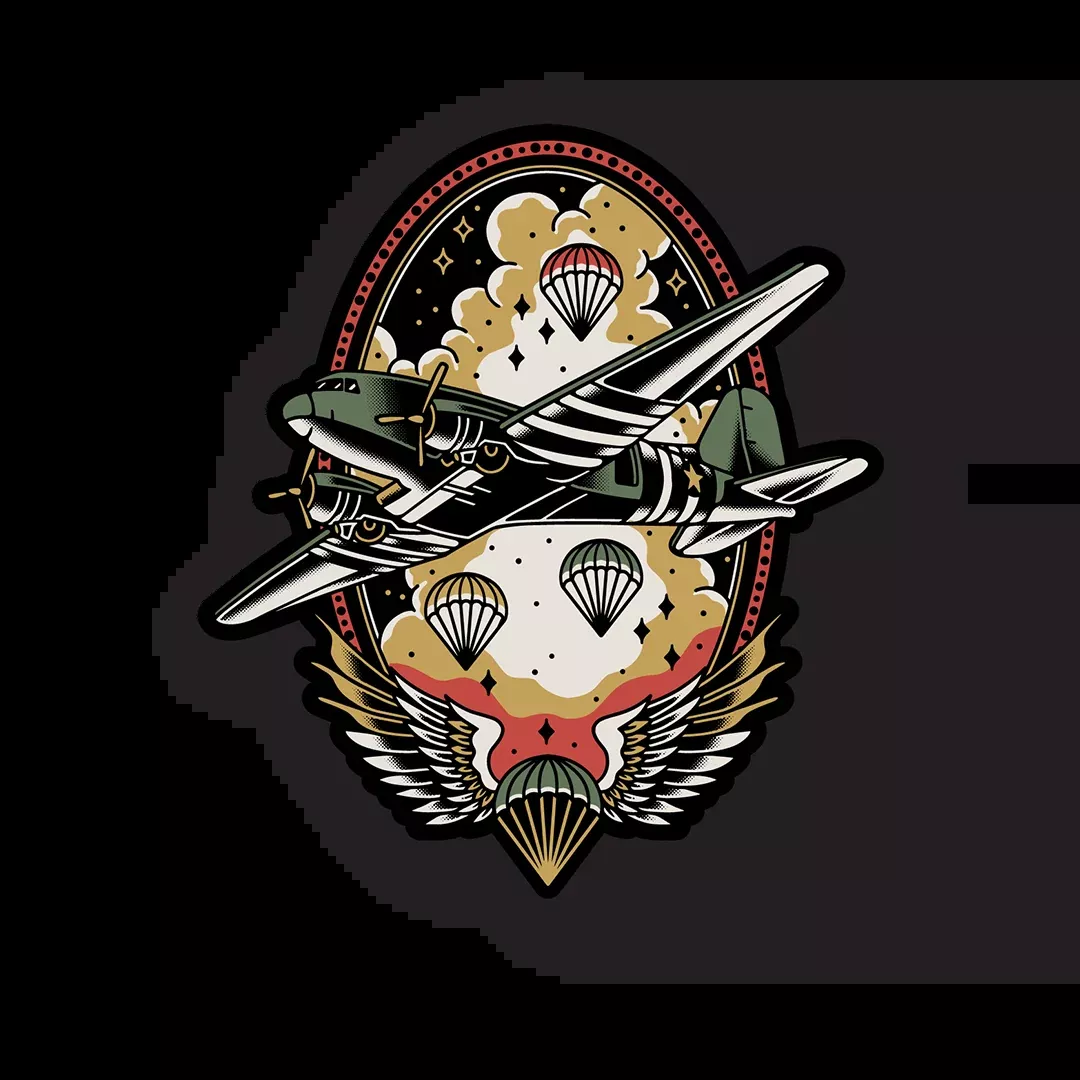 Airborne Traditional Sticker