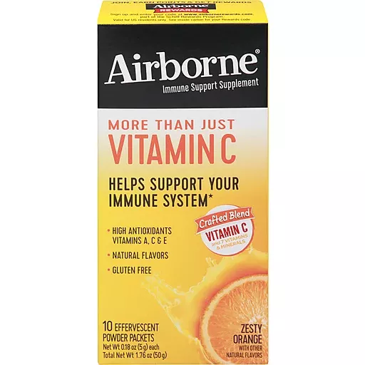 Airborne Vitamin C, Zesty Orange, Packets