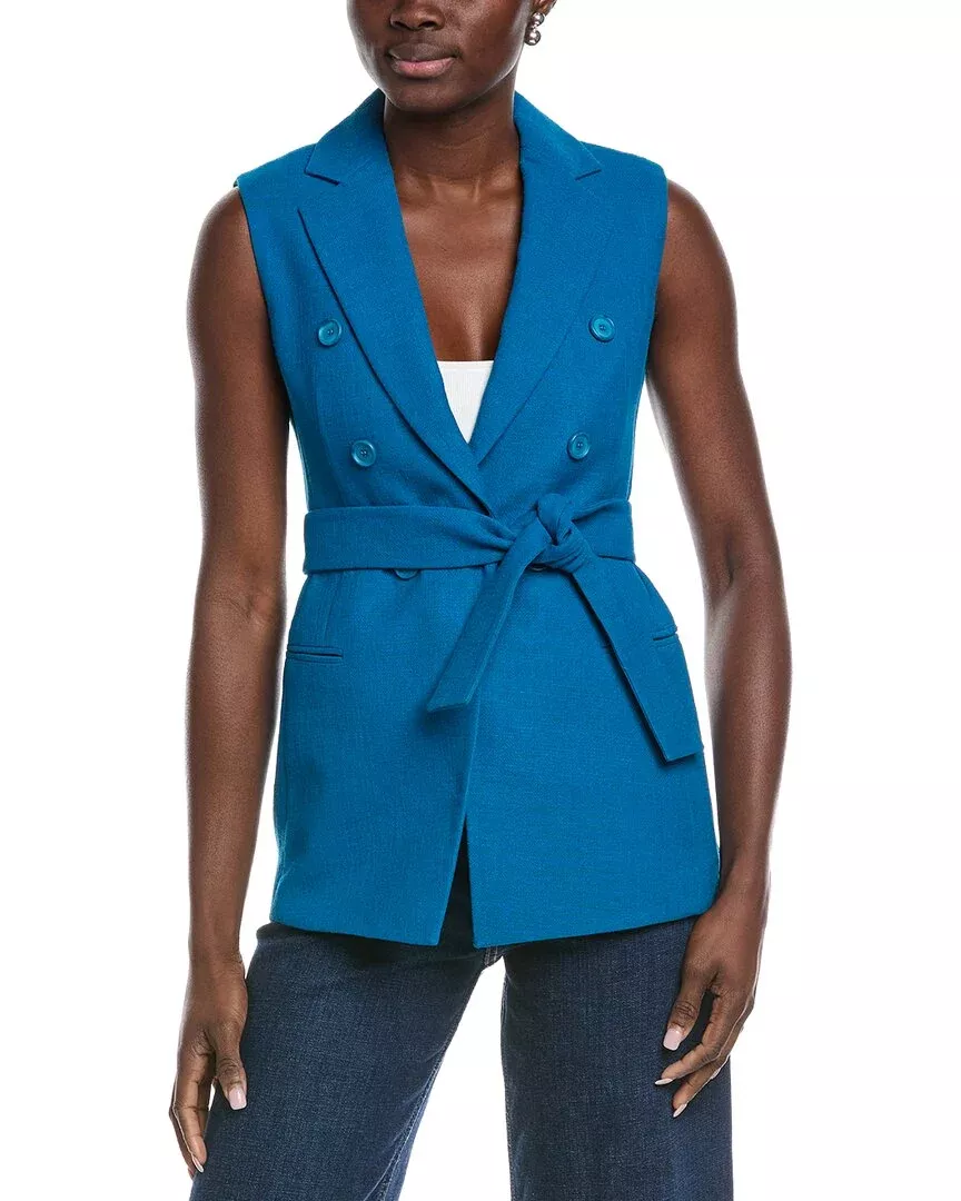 Akris Georgia Linen & Wool-Blend Waistcoat