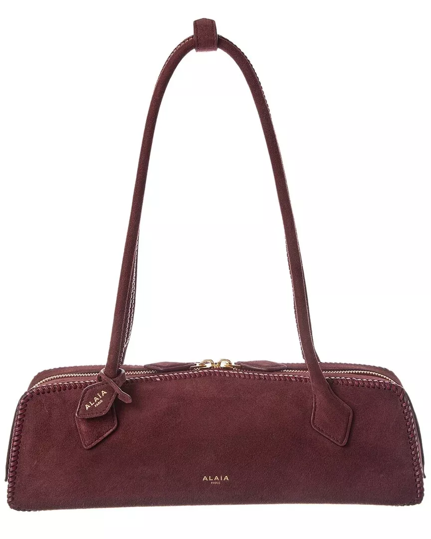 Alaïa Le Teckel Medium Suede Shoulder Bag
