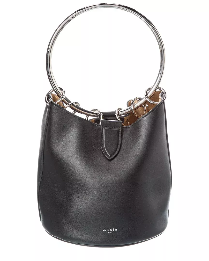 Alaïa Ring Medium Leather Bucket Bag