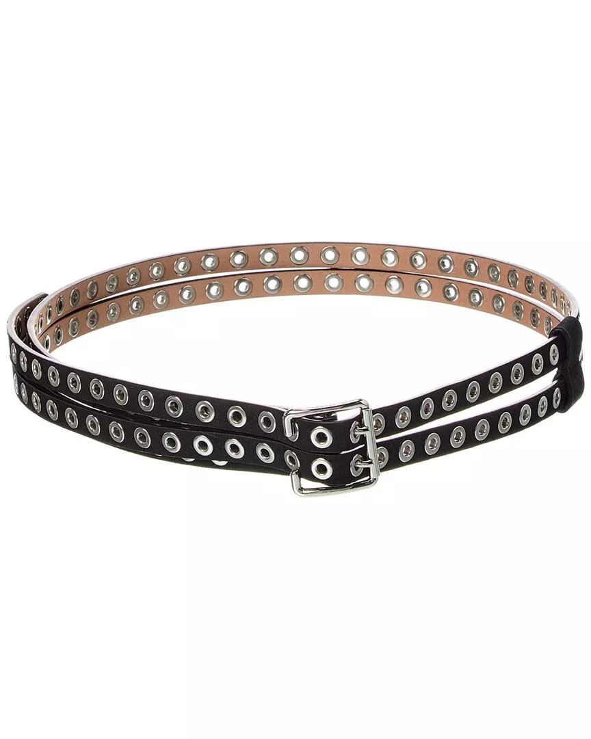 Alaia Biker Double Belt In Nubuck