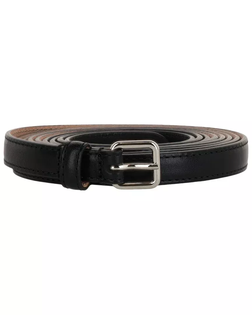 Alexander Mcqueen Long Thin Leather Belt