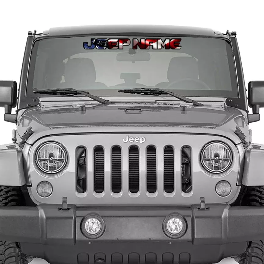 American Flag Windshield Banner