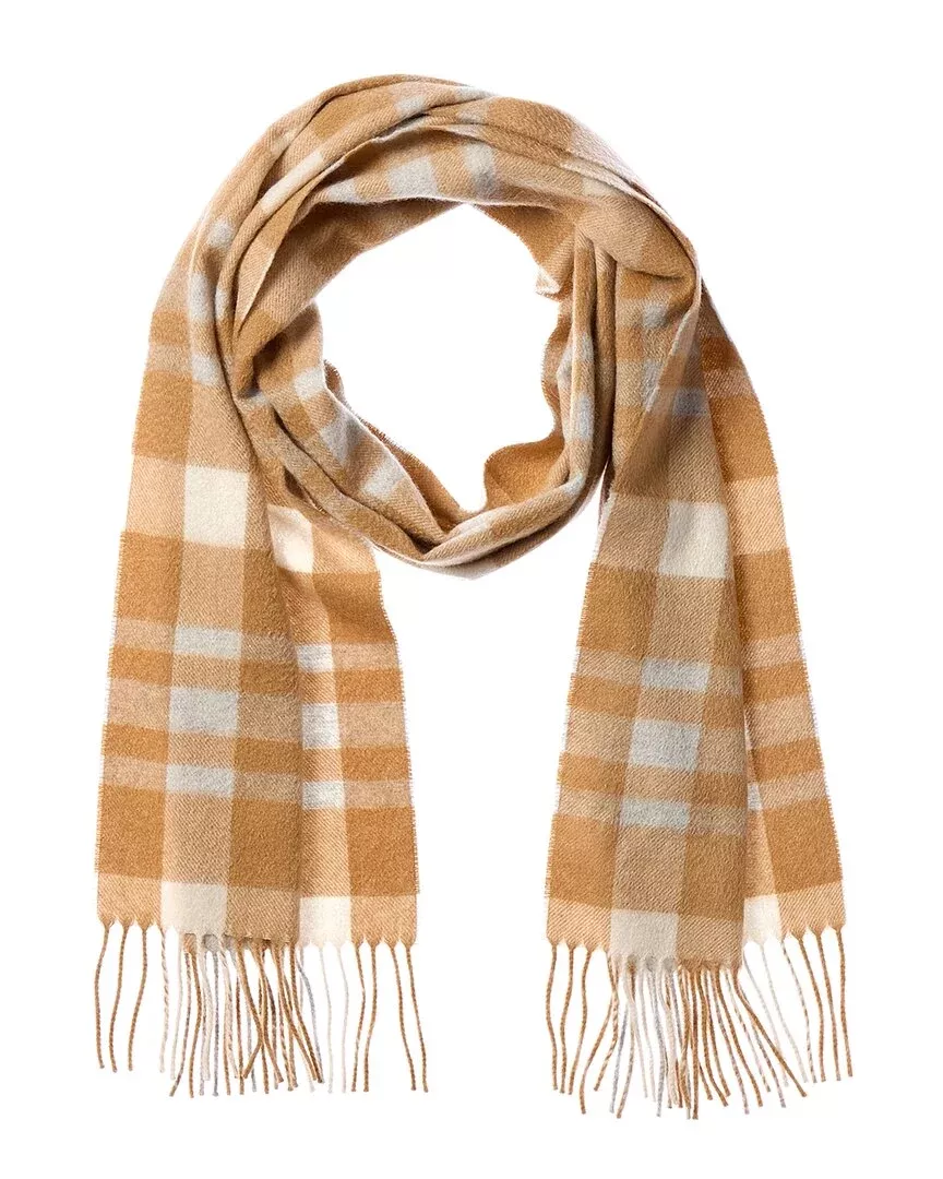 Amicale Cashmere Exploded Plaid Cashmere Scarf