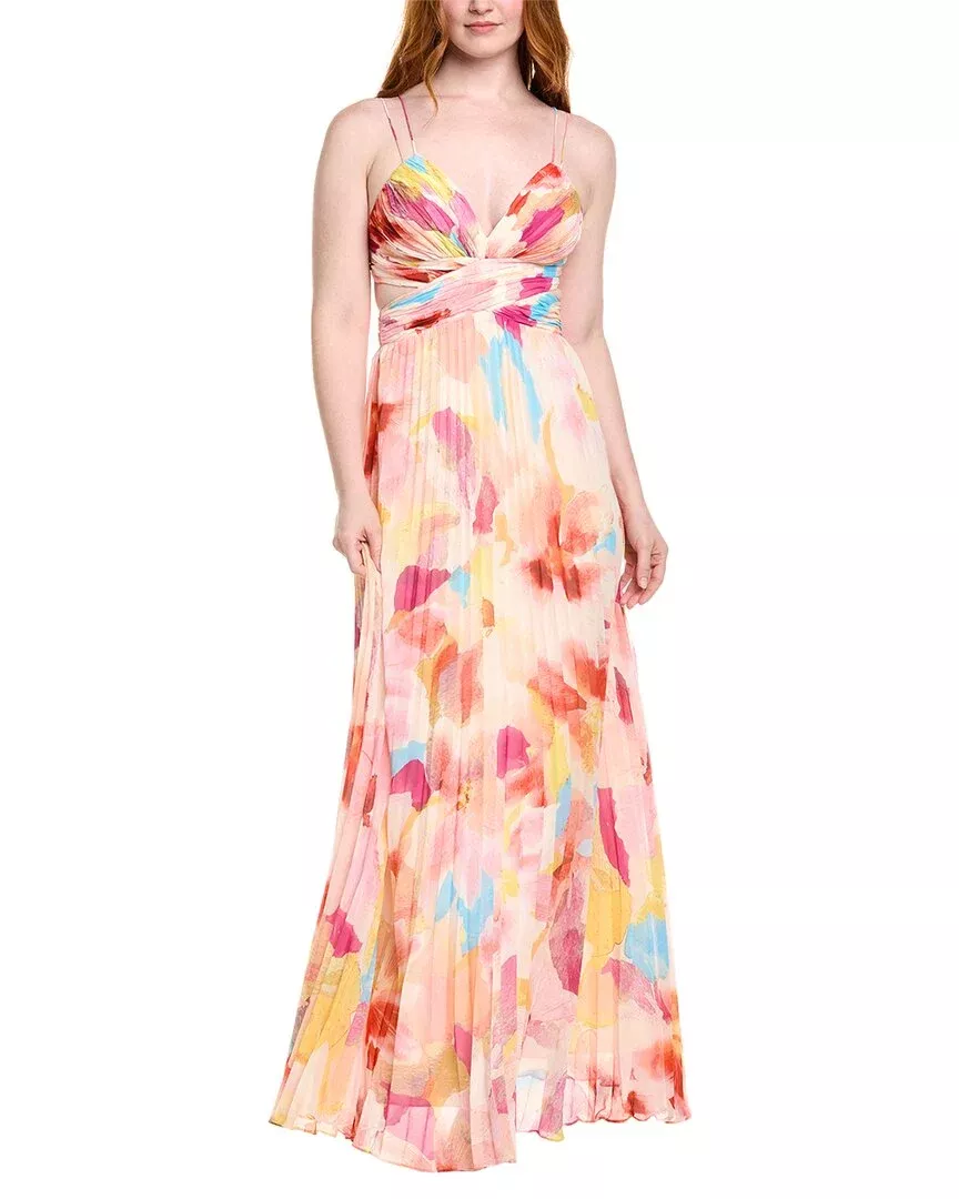 Amur Lisle Pleated Gown