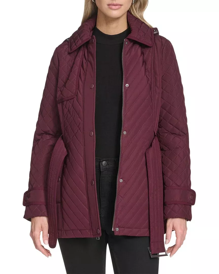 Andrew Marc Brinklee Belted Trench Coat