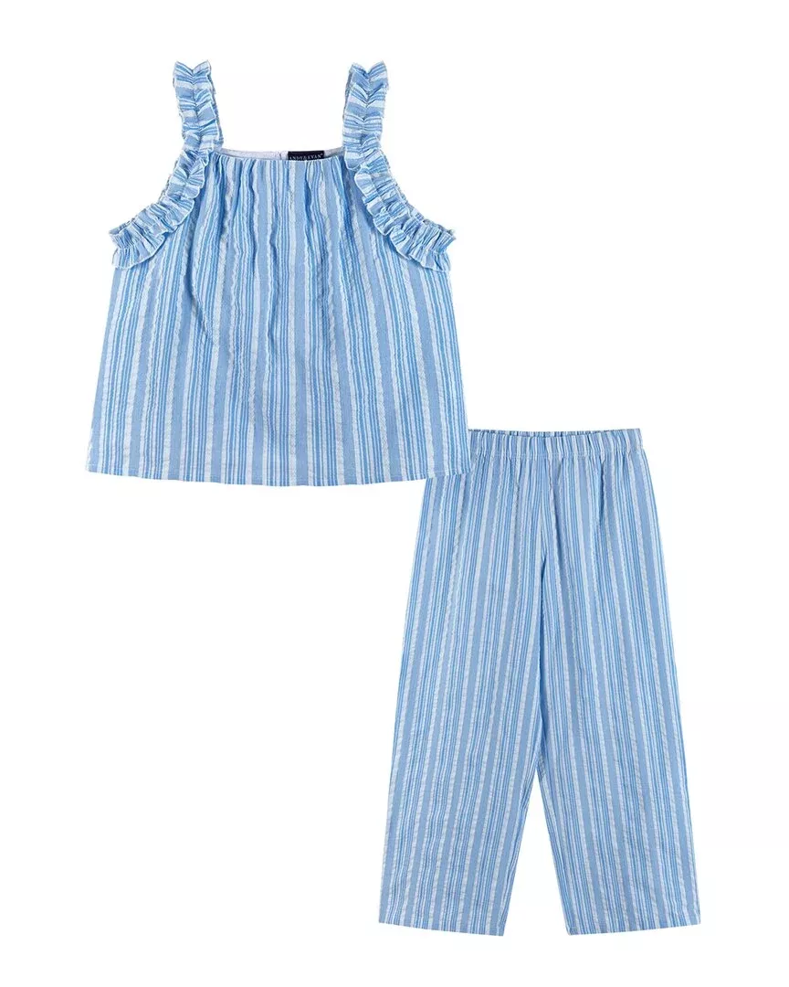 Andy & Evan 2Pc Stripe Top & Pant Set