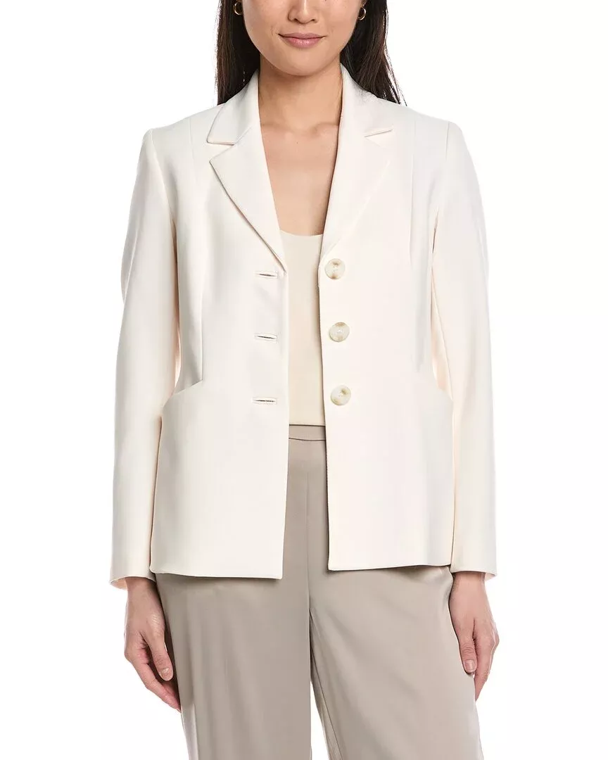 Anne Klein Three-Button Notch Collar Jacket