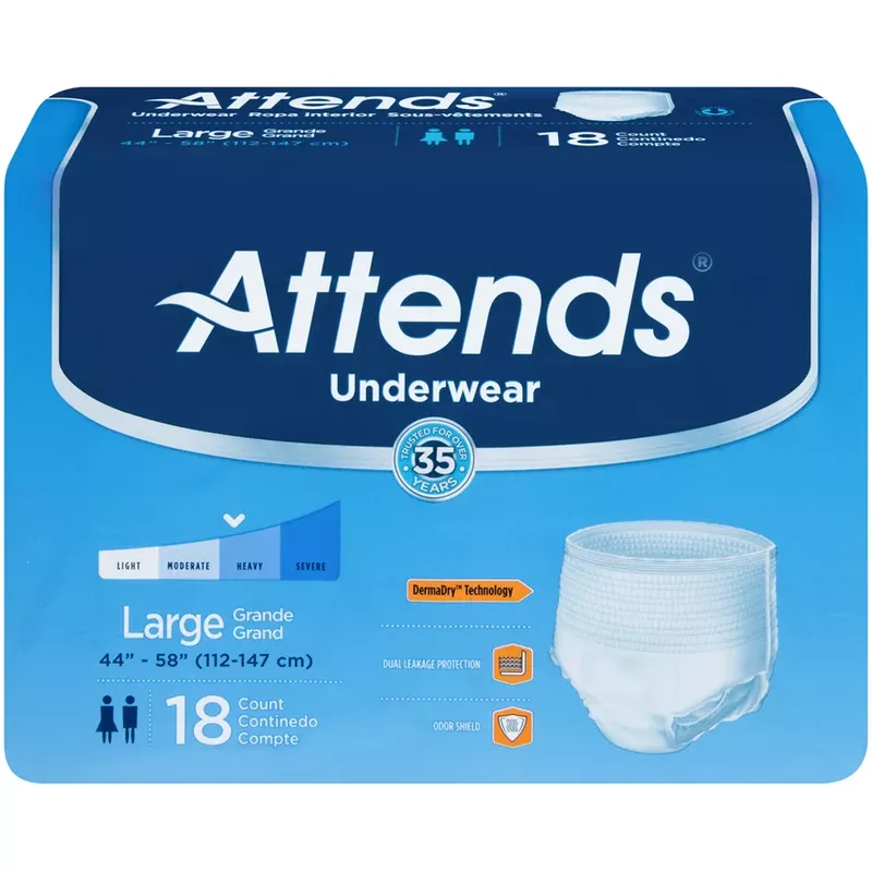 Attends Underwear, Extra Absorbency, Large