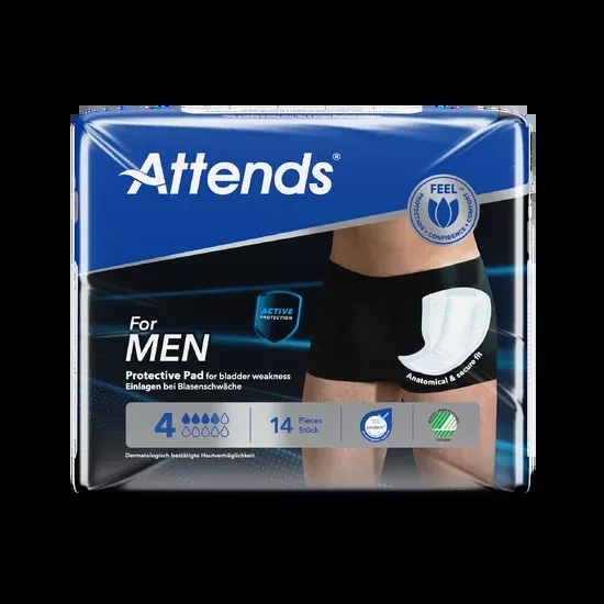 Attends Uwear Men’s Protective Pads - Barrier Briefs