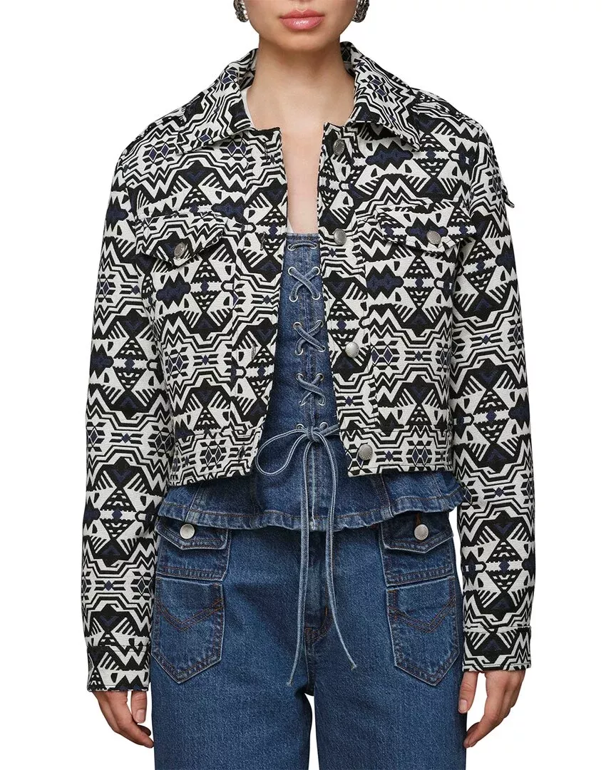 Avec Les Filles Cropped Trucker Jacket