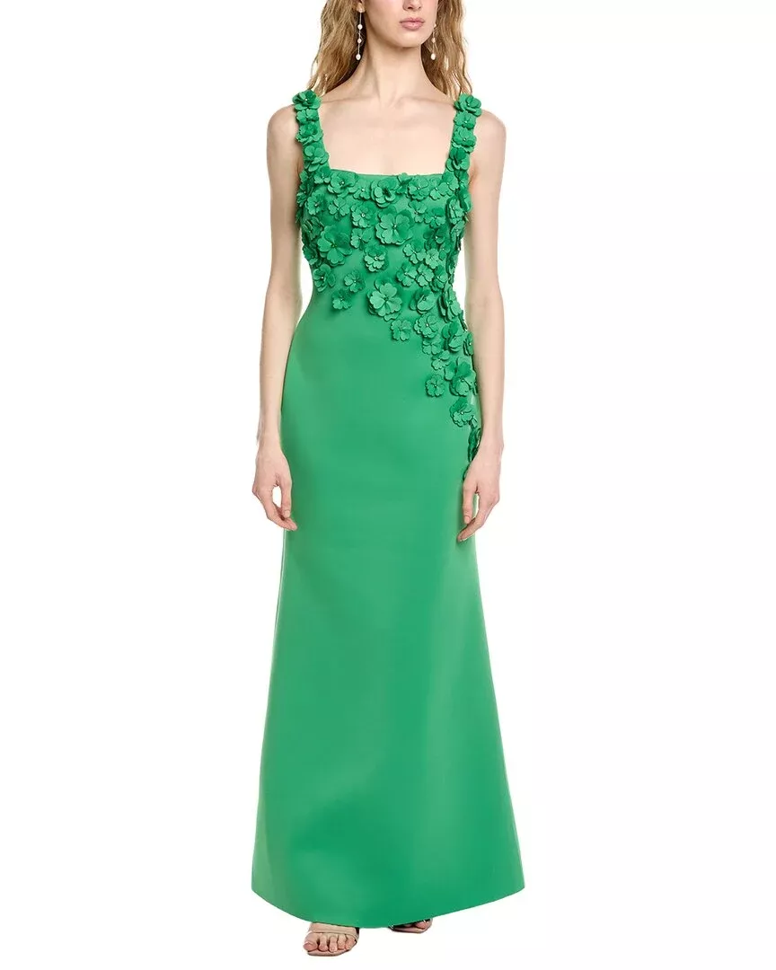 Badgley Mischka Cutout Appliques Gown