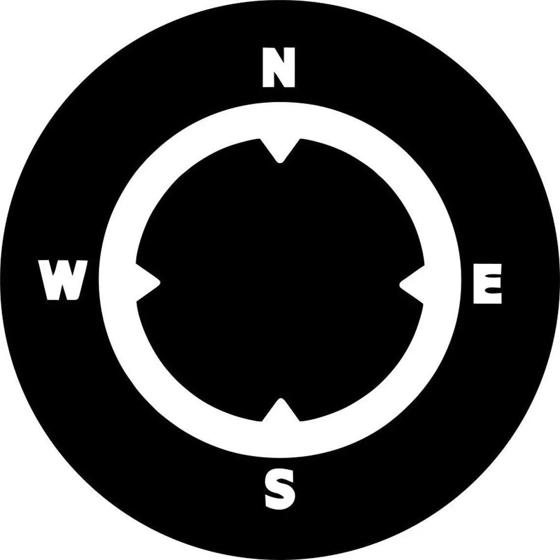 Basic Compass Design Custom Spare Tire Cover in Color of Choice