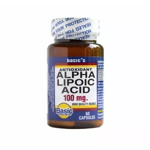 Basic Vitamins Alpha Lipoic Acid 100 mg – Universal Antioxidant (Capsules)