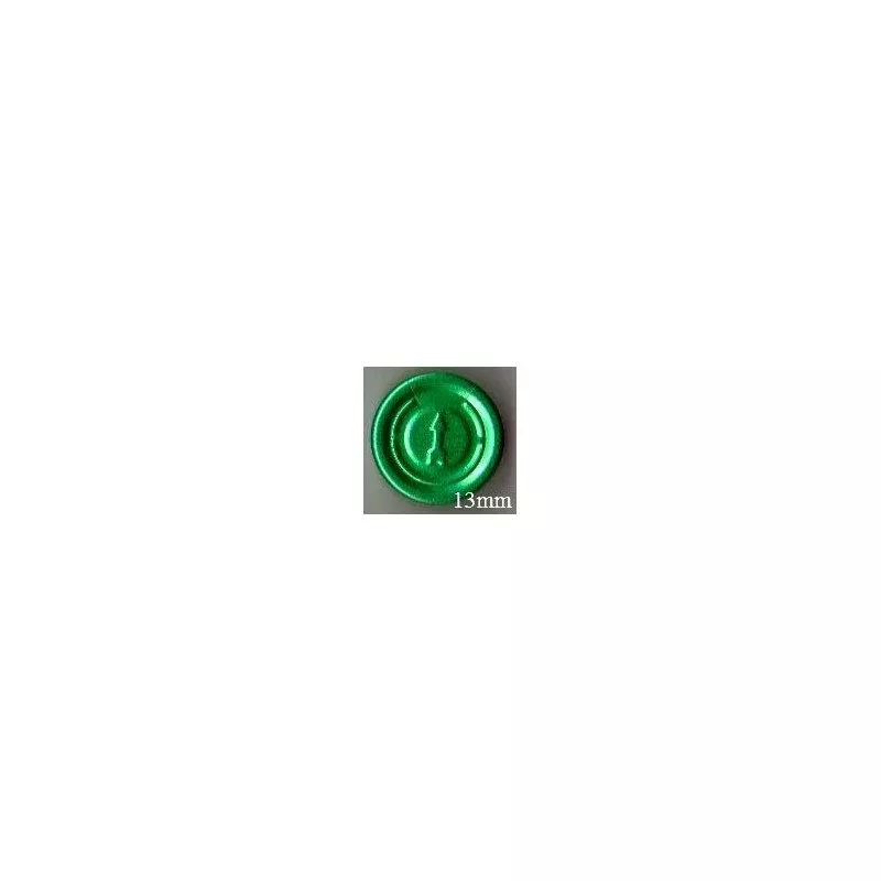 Belly Button Bag Seals-13 mm vial Seals Green