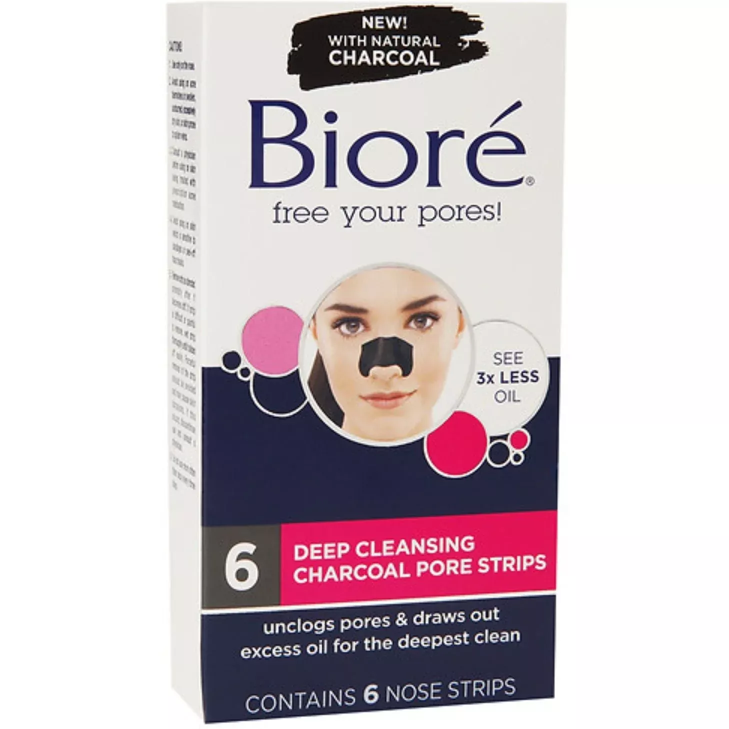 Biore Pore Strips, Deep Cleansing, Charcoal, Oil Control