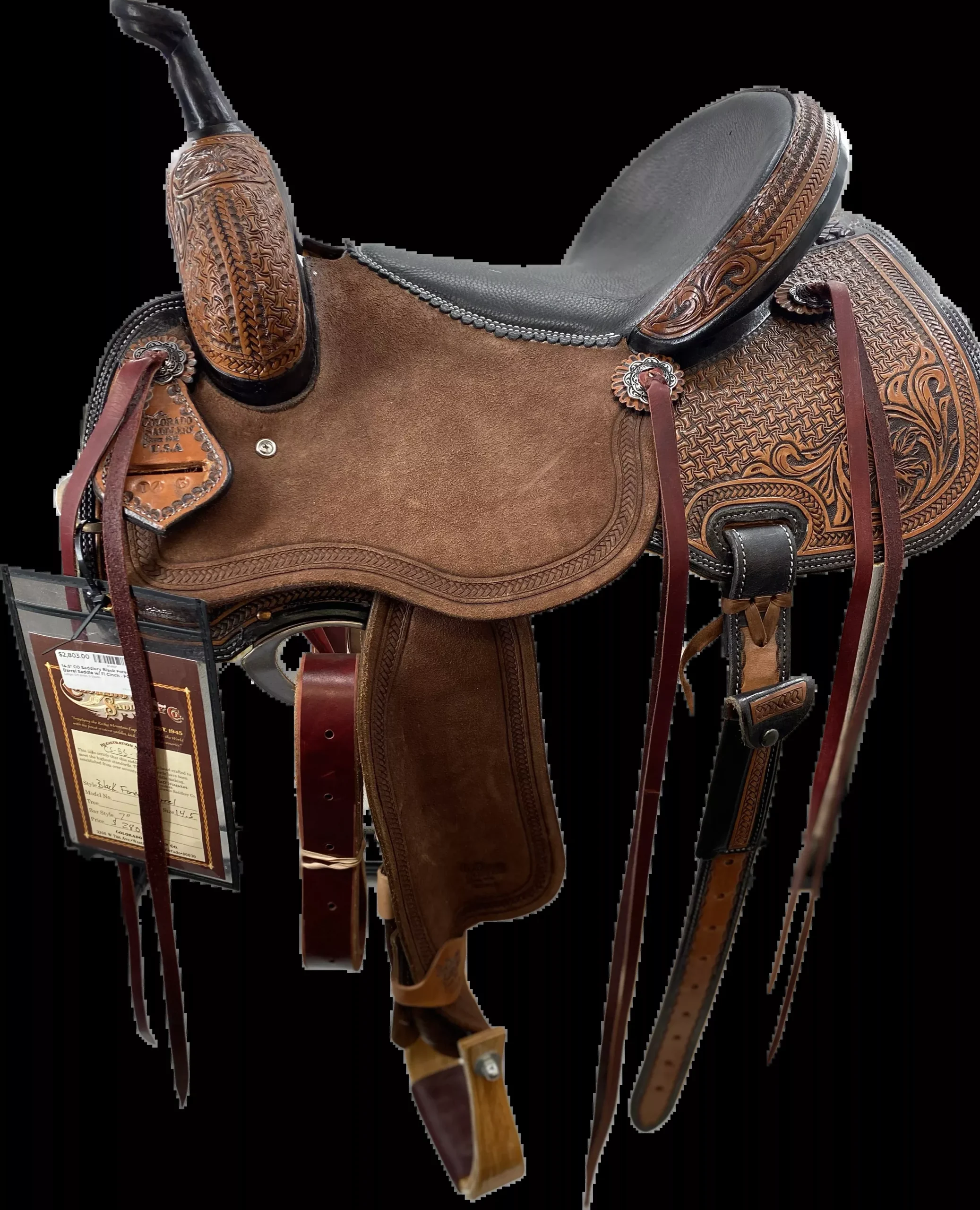 Black Forest Barrel 14.5" Saddle
