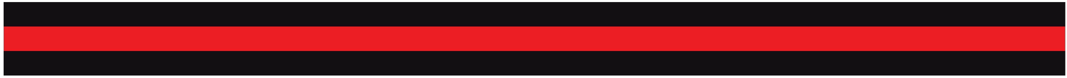 BLACK & RED TRIPLE STRIPE REFLECTIVE HELMET TRIM