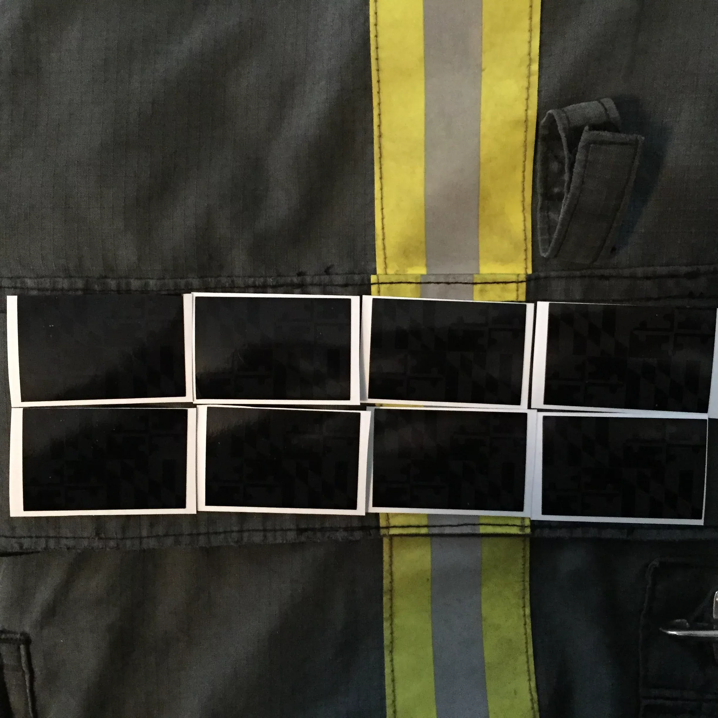 BLACKED OUT MARYLAND FLAG REFLECTIVE HELMET TRIM