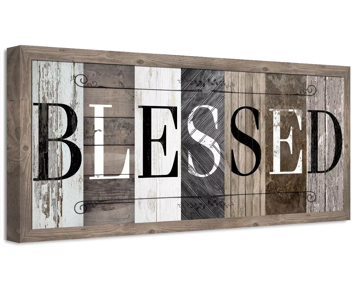Blessed in Multi Pattern - Canvas