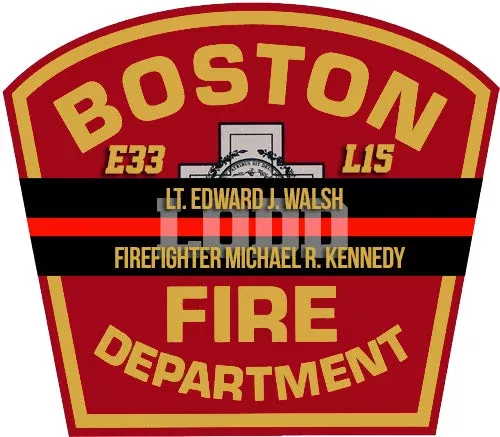 BOSTON LT WALSH FF KENNEDY LODD MEMORIAL WINDOW DECAL