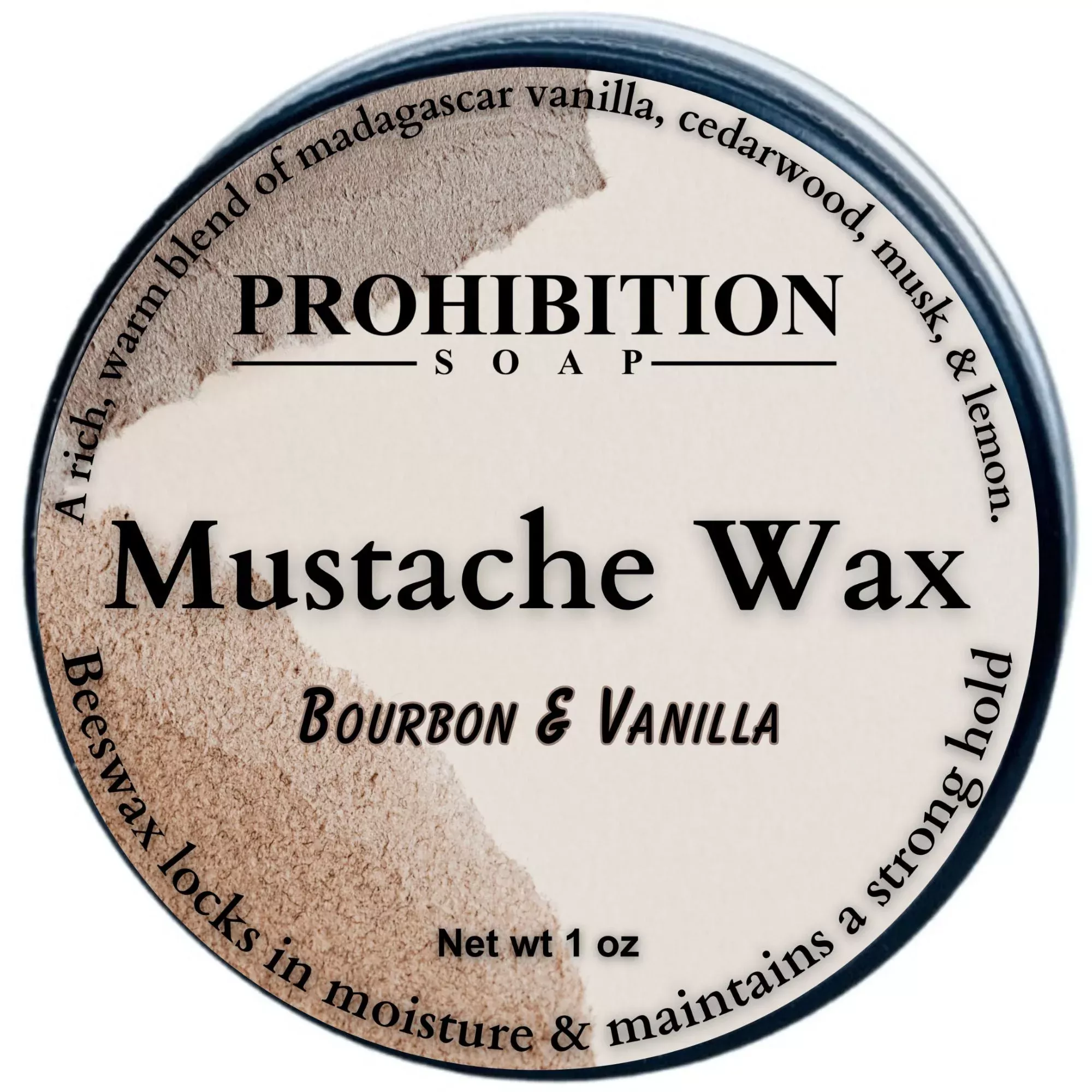 Bourbon & Vanilla Mustache Wax