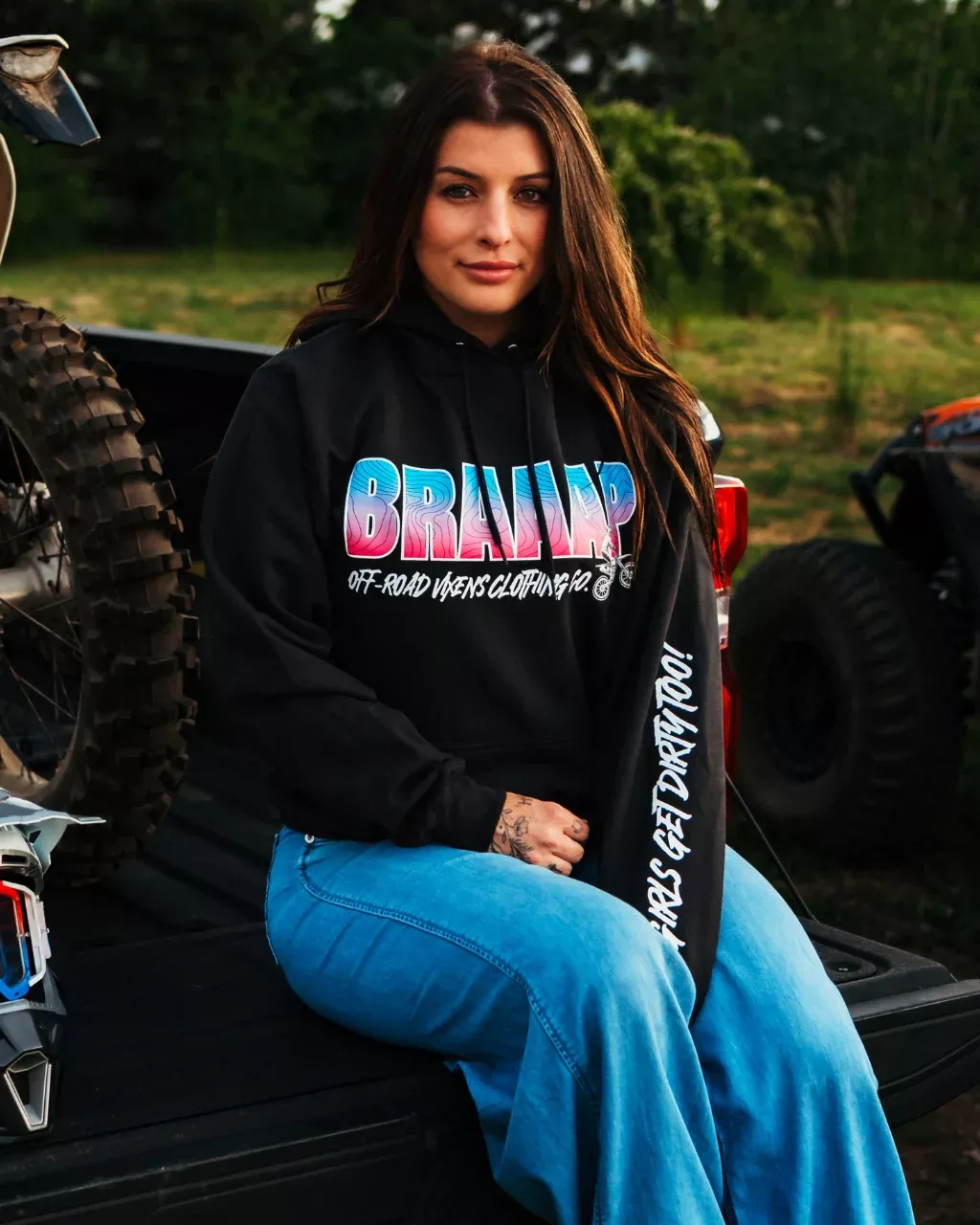 Braaapiness Pullover Hoodie - Dirt Bike