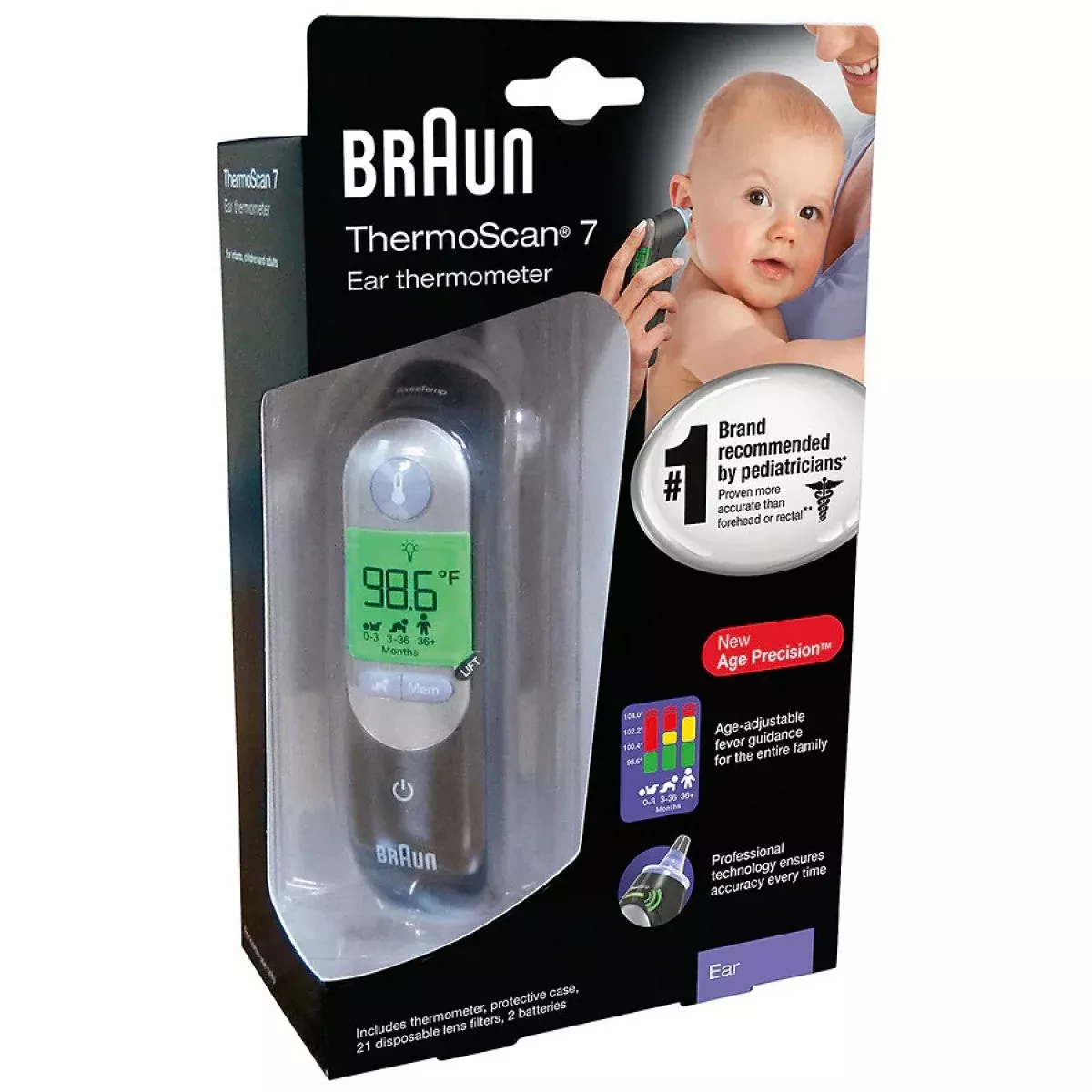 Braun ThermoScan 7 Digital Ear Thermometer with Age Precision