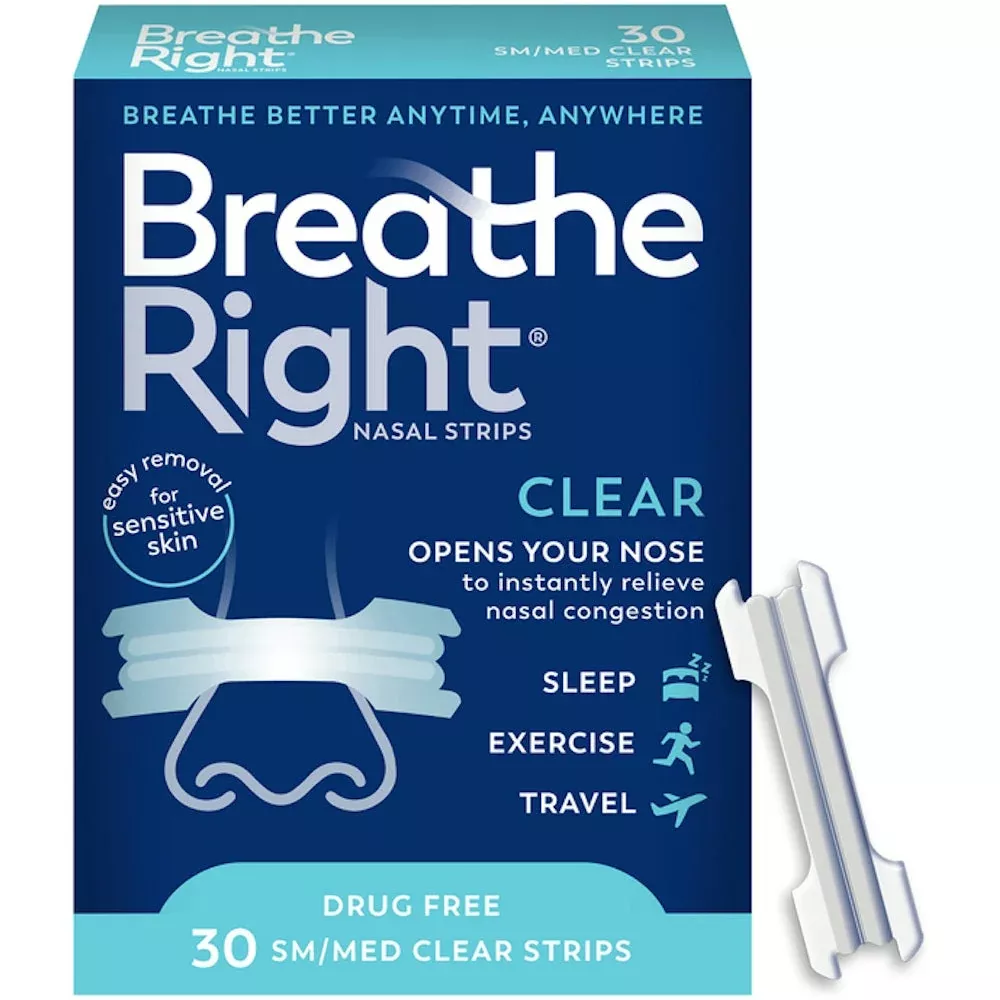 Breathe Right Nasal Strips, Original Clear, Small/ Medium