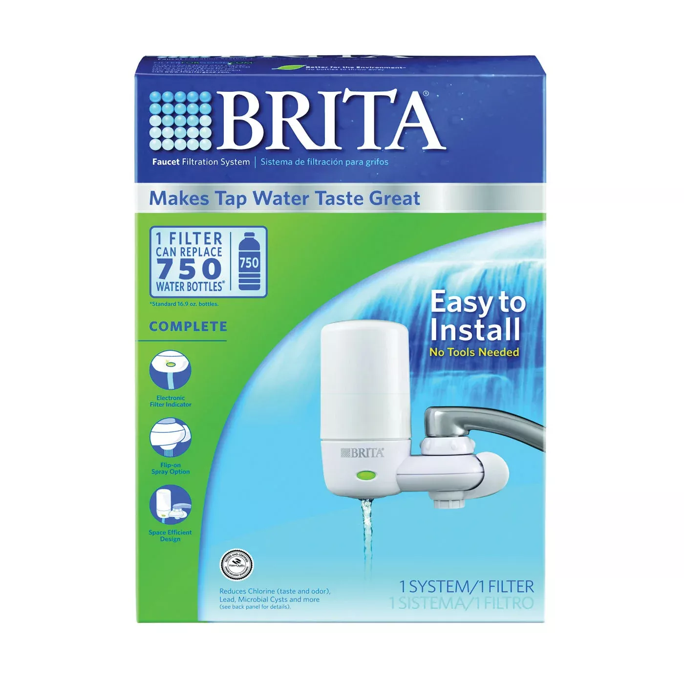 Brita On Tap Faucet Water Filter System - White