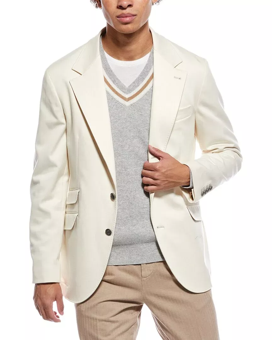 Brunello Cucinelli Cashmere-Blend Twill Blazer