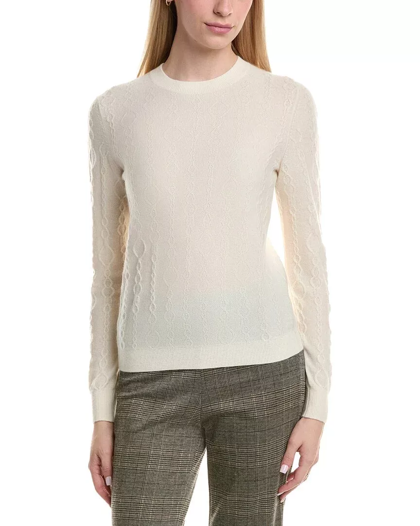 Bruno Magli Cable Crewneck Wool & Cashmere-Blend Sweater