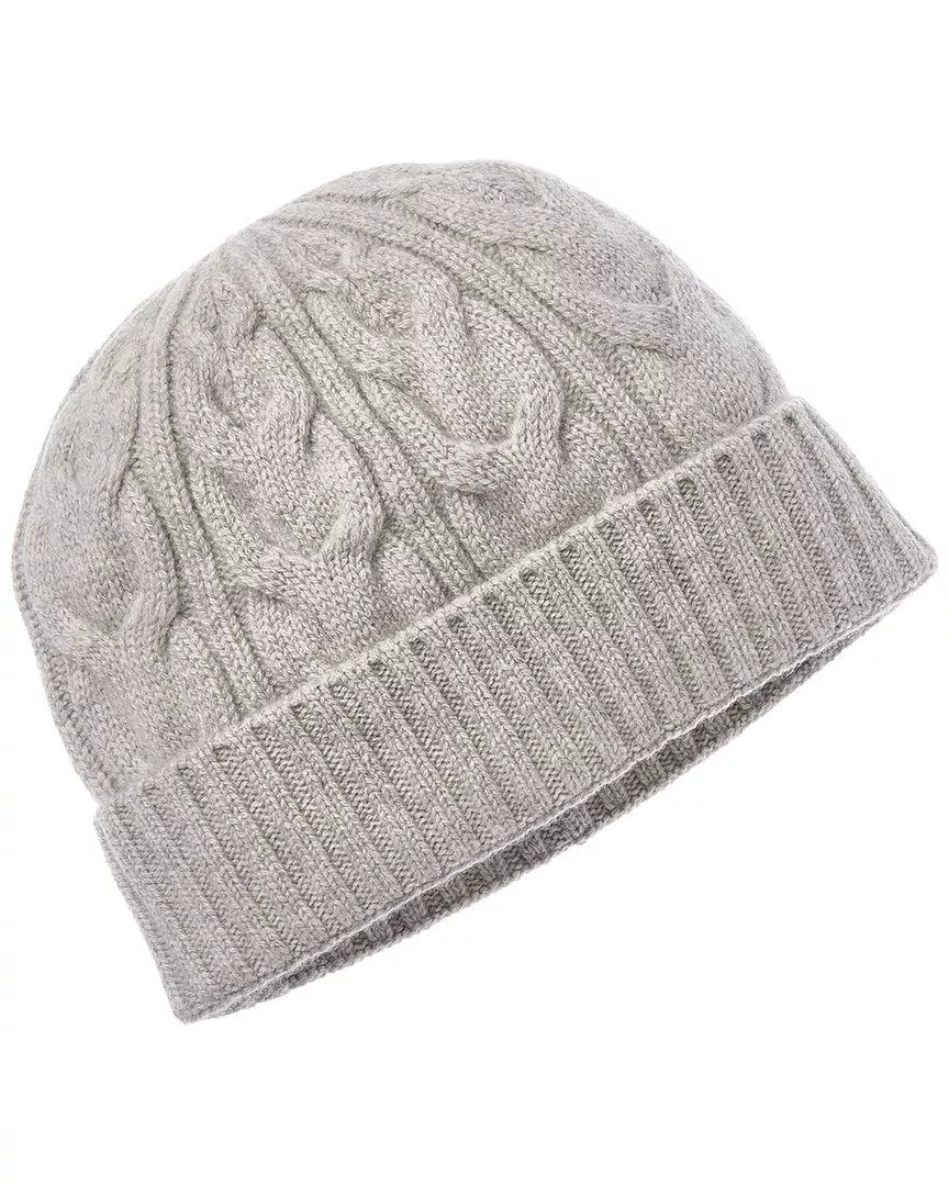 Bruno Magli Cable Cuffed Cashmere Hat