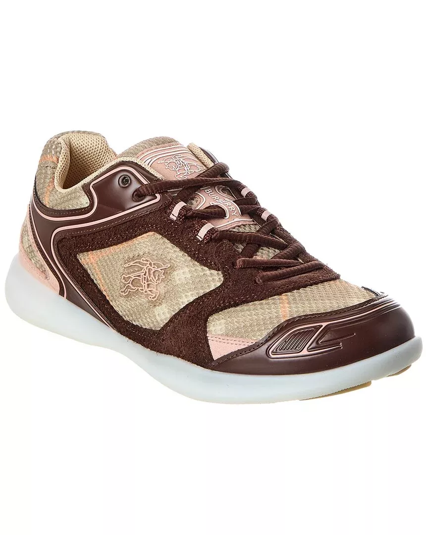 Burberry Check Mesh & Suede Sneaker