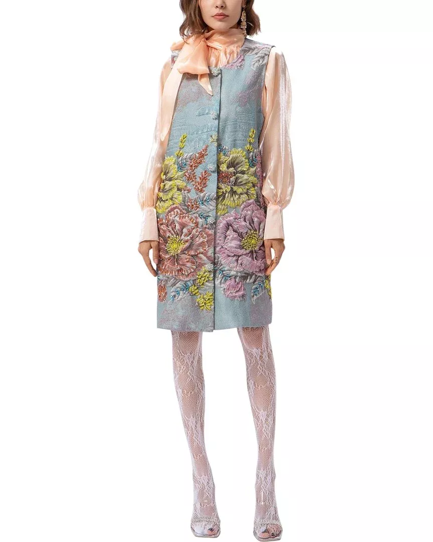 Burryco Blue Printed Mini Dress