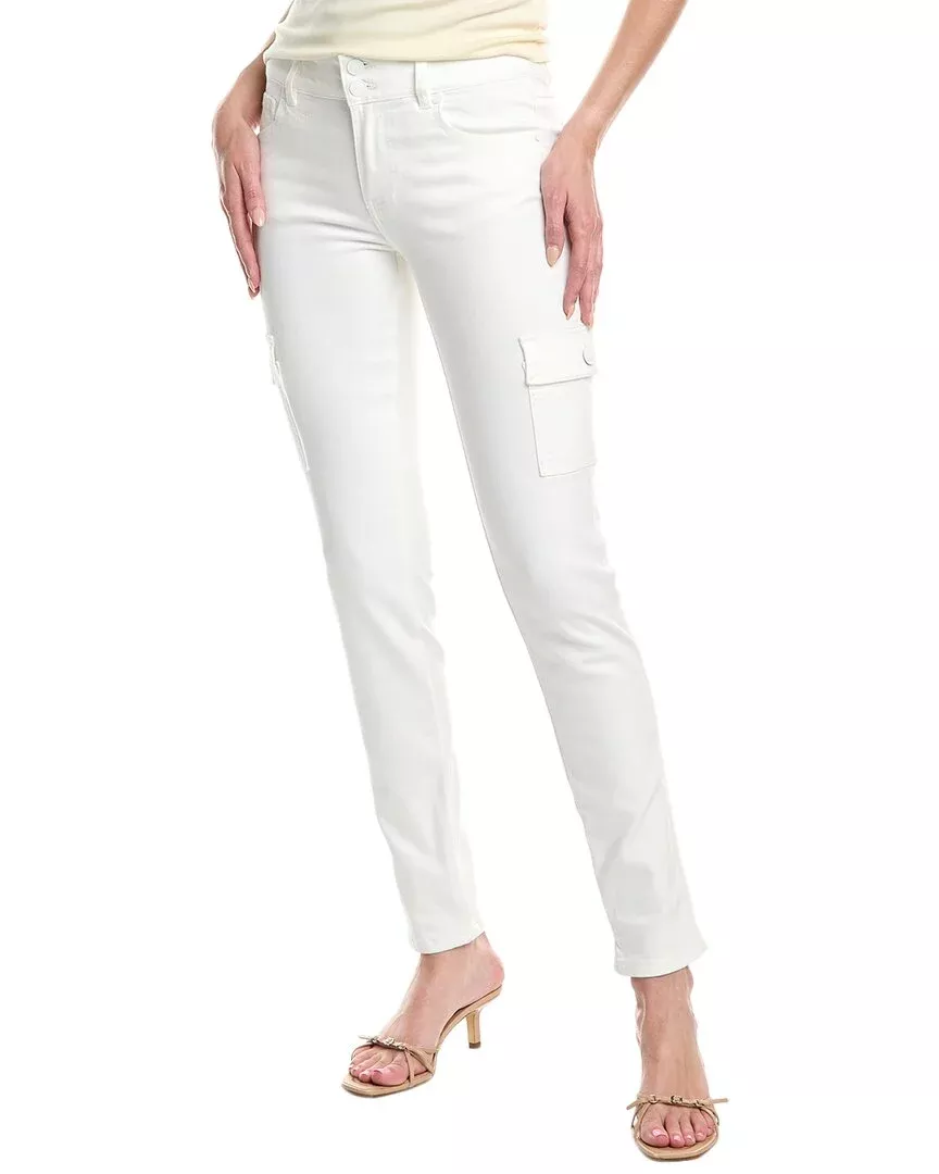 Cabi White Skinny Cargo Jean