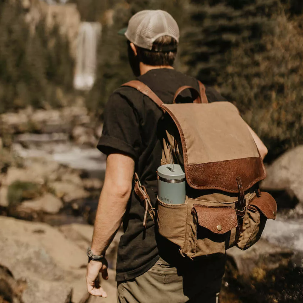 Campaign Leather & Waxed Canvas Backpack