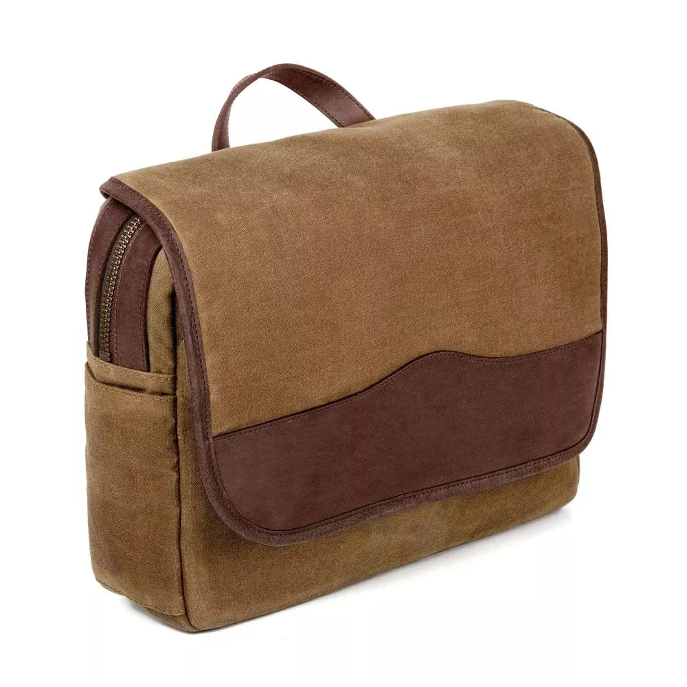 Campaign Leather & Waxed Canvas Messenger Bag