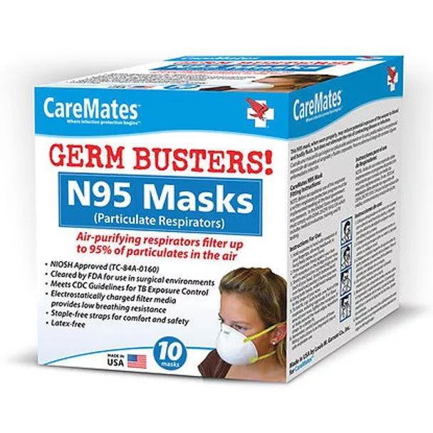 CareMates Germ Busters! N95 Masks