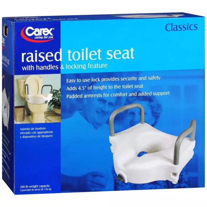 Carex Elevated Toilet Seat with Arms